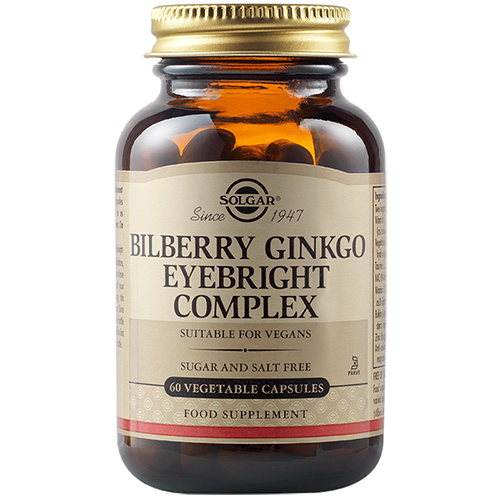 Solgar® | BILBERRY GINKGO EYEBRIGHT COMPLEX VEGETABLE CAPSULES